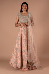 Peach hued Cutwork Lehenga202 video